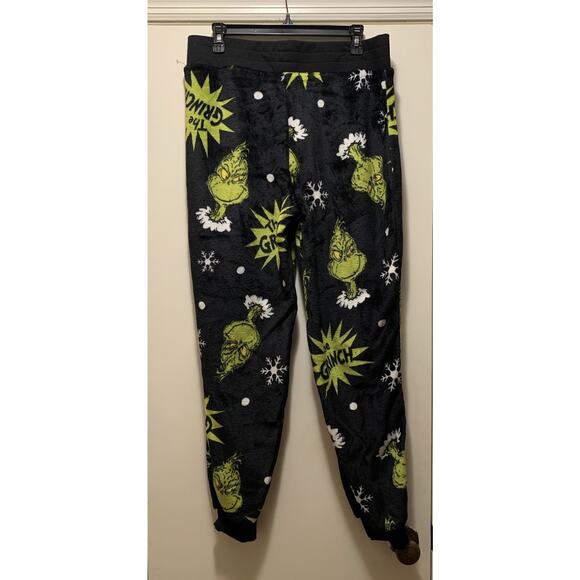 Dr Seuss The Grinch Christmas Fleece Pajama Lounge Pants SZ Lg - Picture 3 of 4